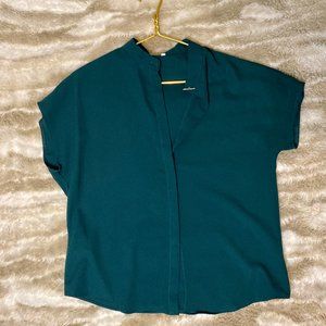 SHEIN Green Button Down Blouse